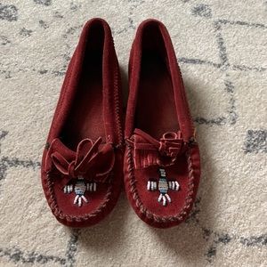 Minnetonka suede moccasin